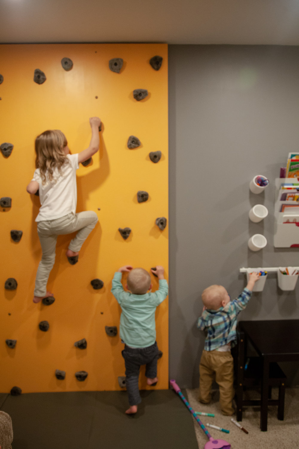 There is a Rock Climbing Wall in our Playroom! — Meaghan's Musings
